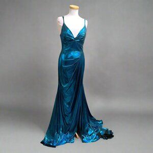 Alyce Paris ocean blue dress, size 12, NEW WITH TAGS!